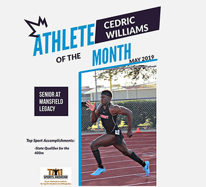 Athlete of The Month – Cedric Williams