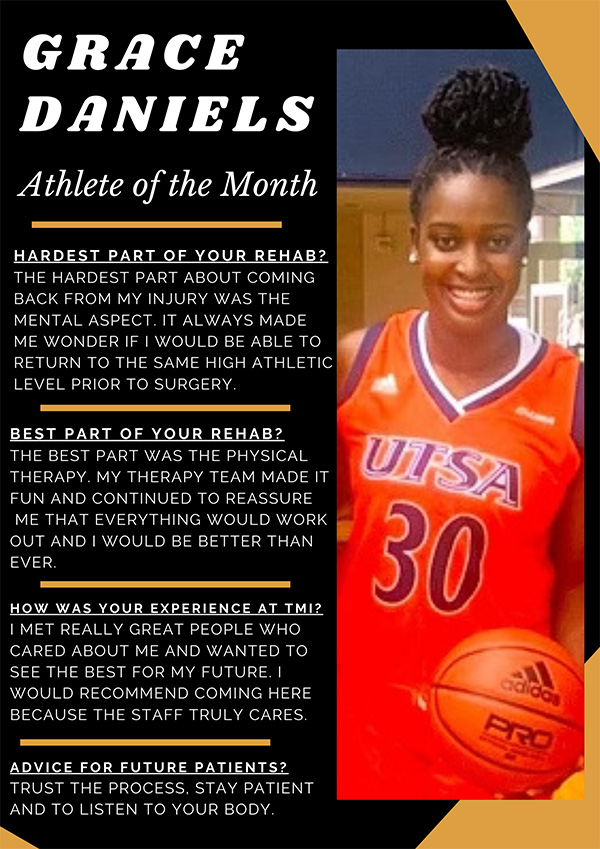 Athlete of the Month - Grace Daniels