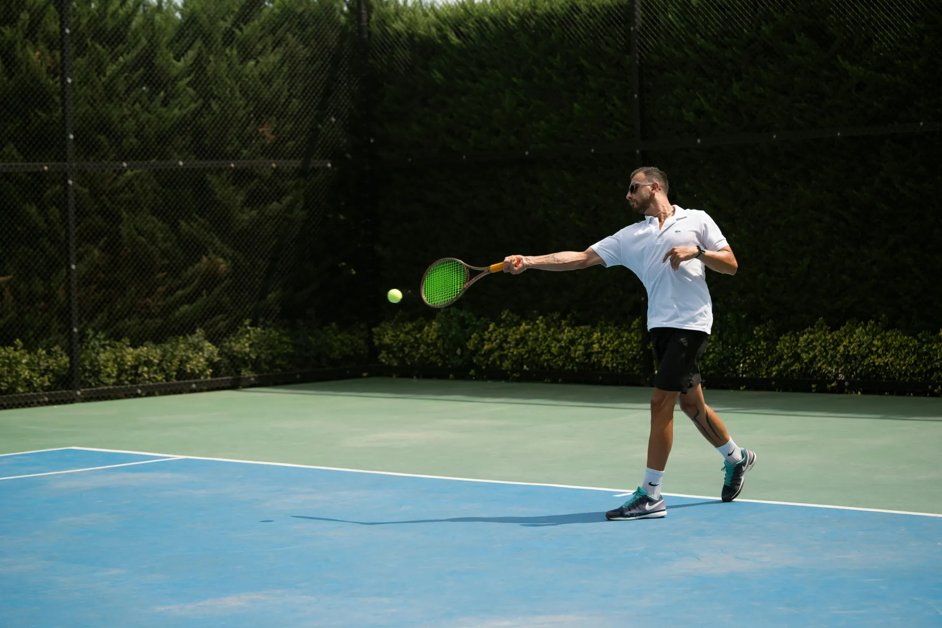male tennis player on court