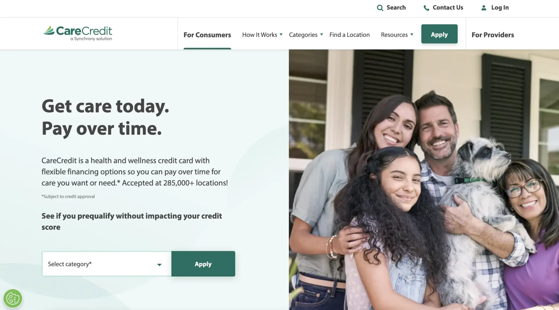 CareCredit Financing Website Preview