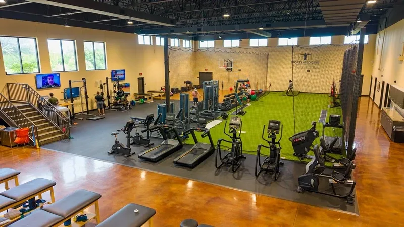 Aerial view of TMI sports performance gym & training center