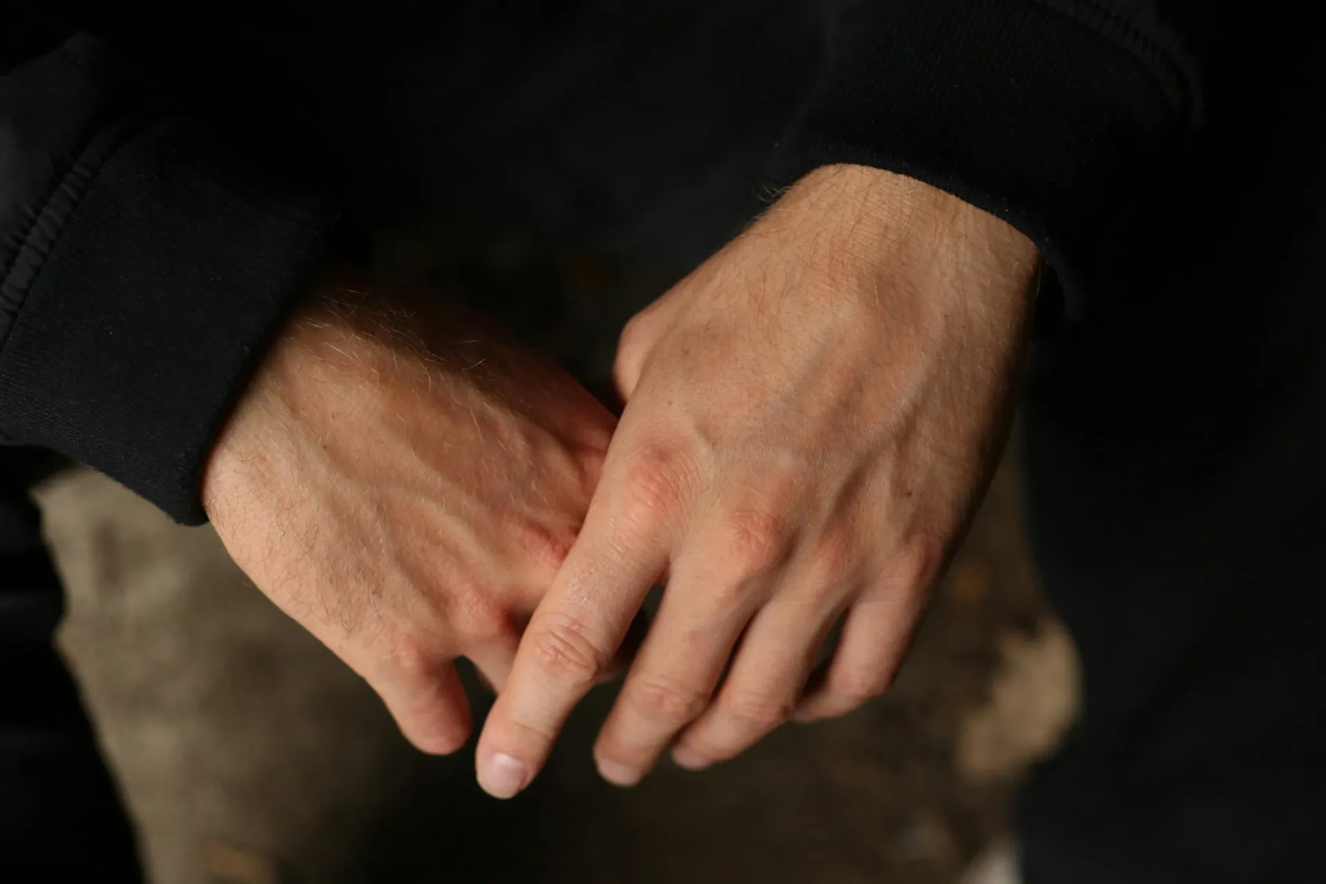 up close of hands